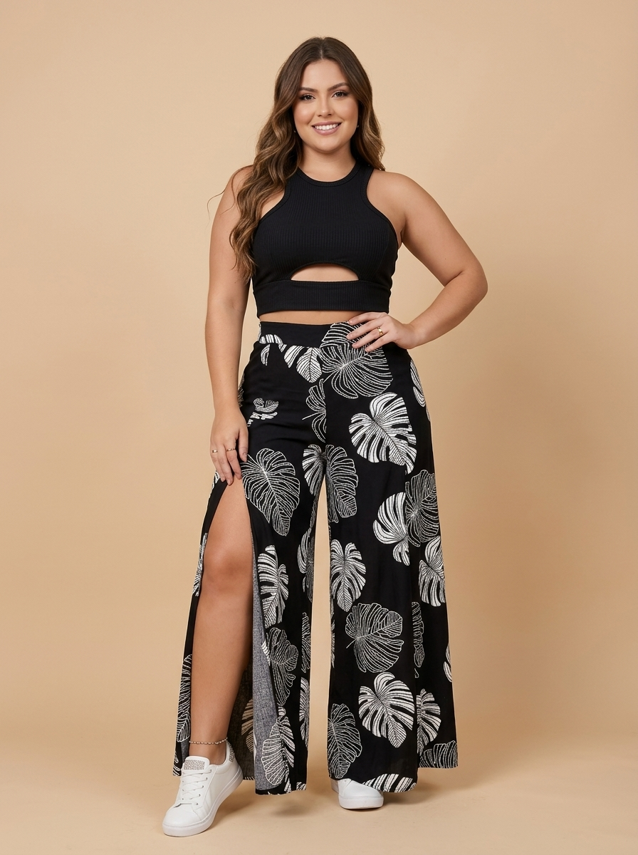 Alessandra conjunto negro frontal