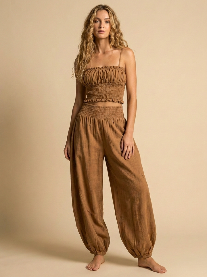Bianca conjunto marron frontal