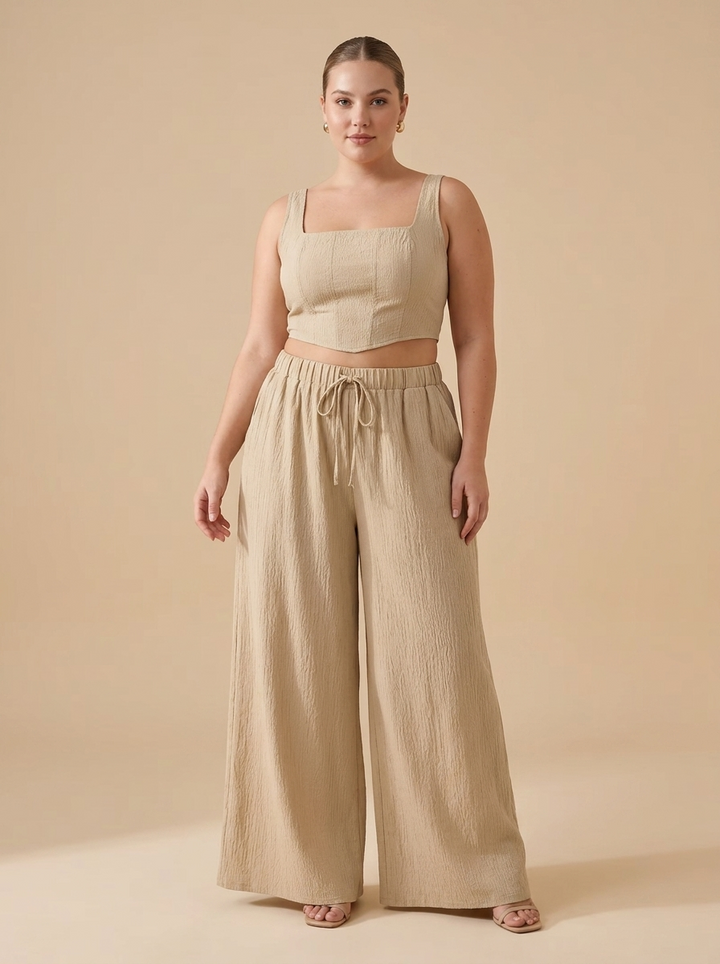 Camila conjunto kaki frontal