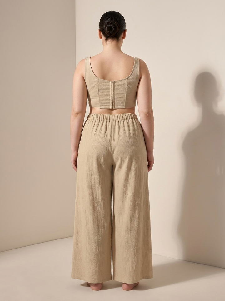 Camila conjunto kaki trasera