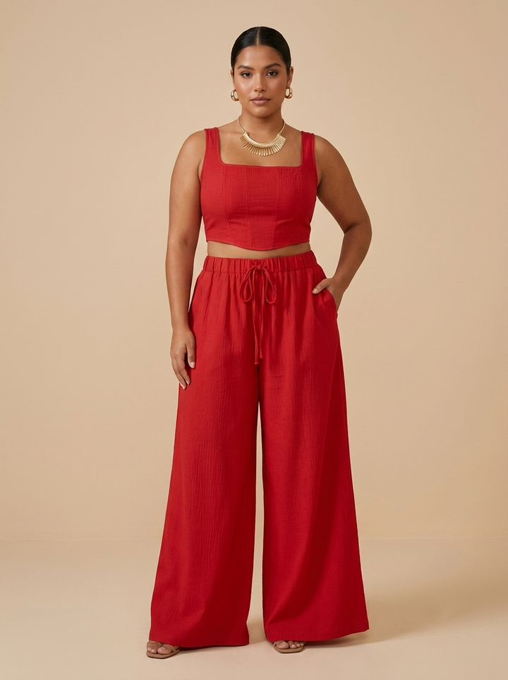 Camila conjunto rojo frontal