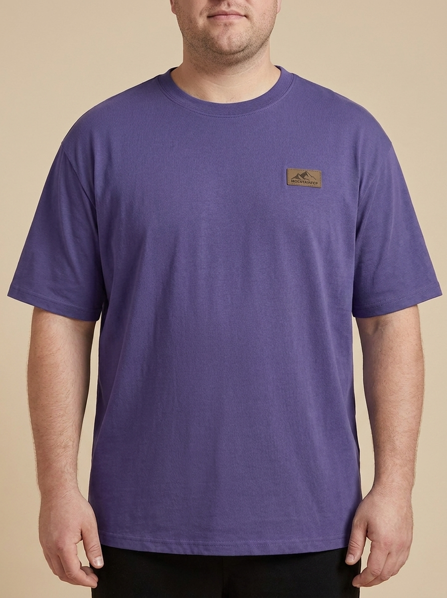 Camiseta Esencial color morado, vista frontal