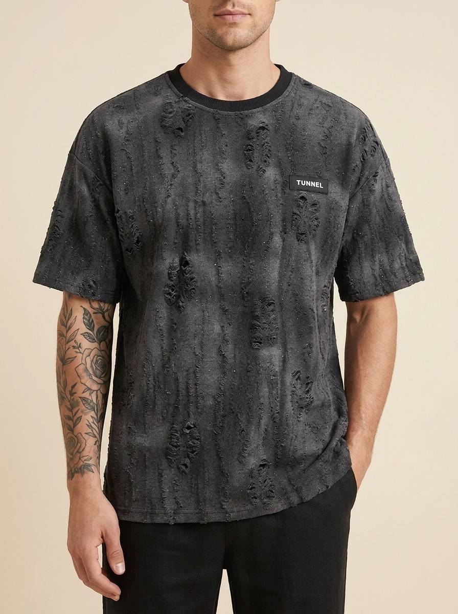 Camiseta Nocturna color gris, vista frontal