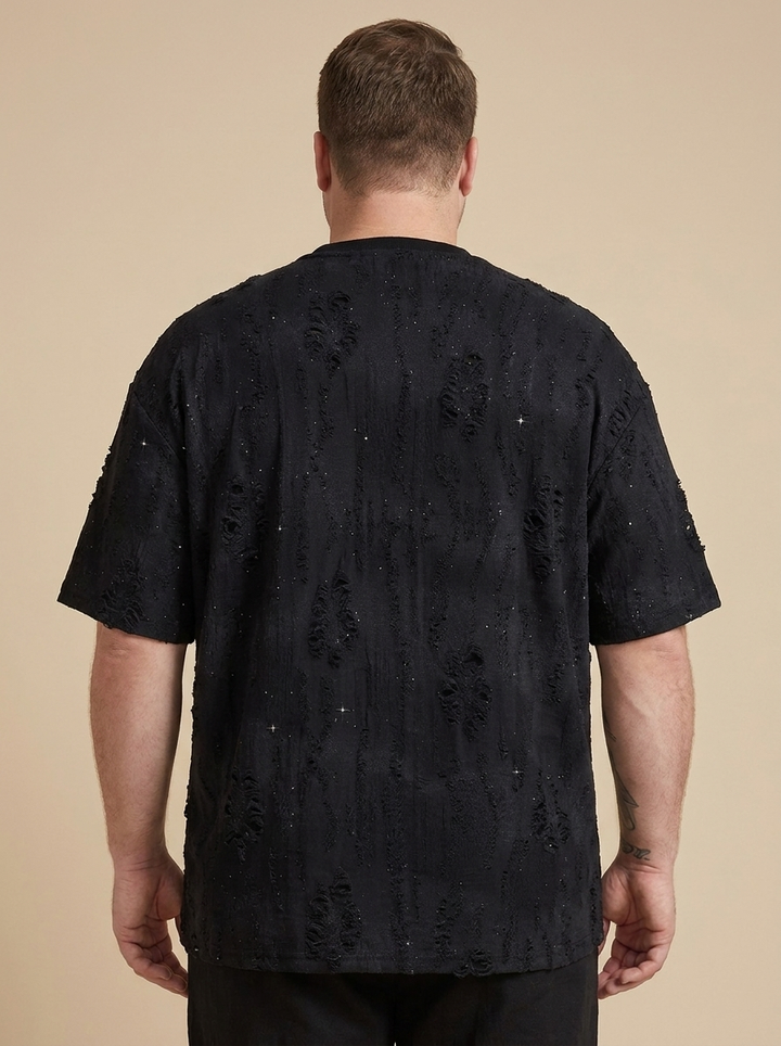 Camiseta Nocturna color negro, vista de espalda