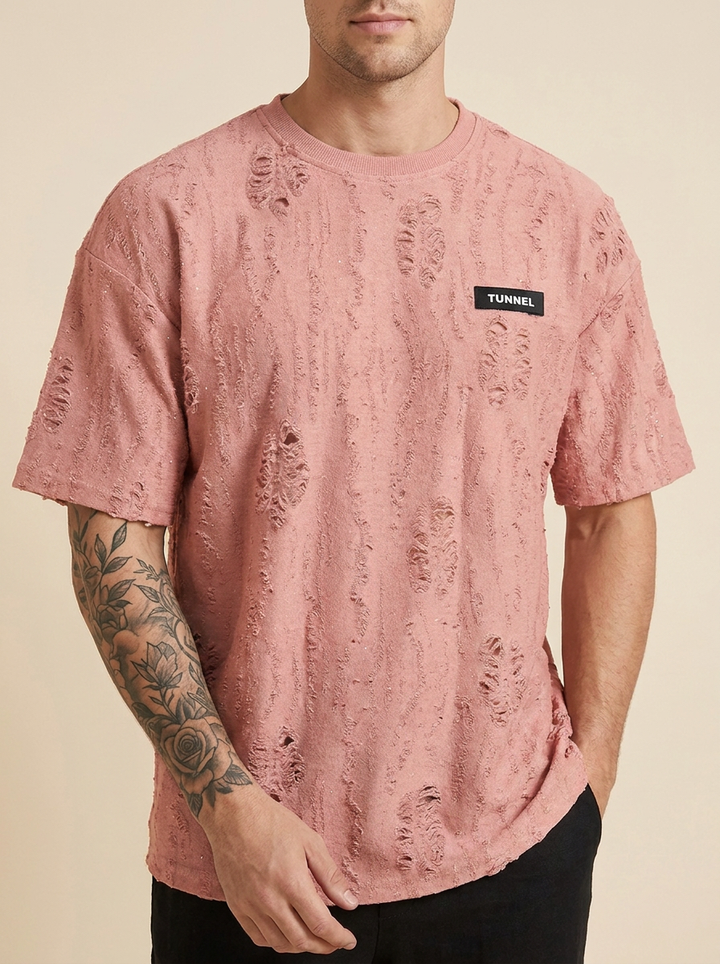 Camiseta Nocturna color rosa salmón, vista frontal