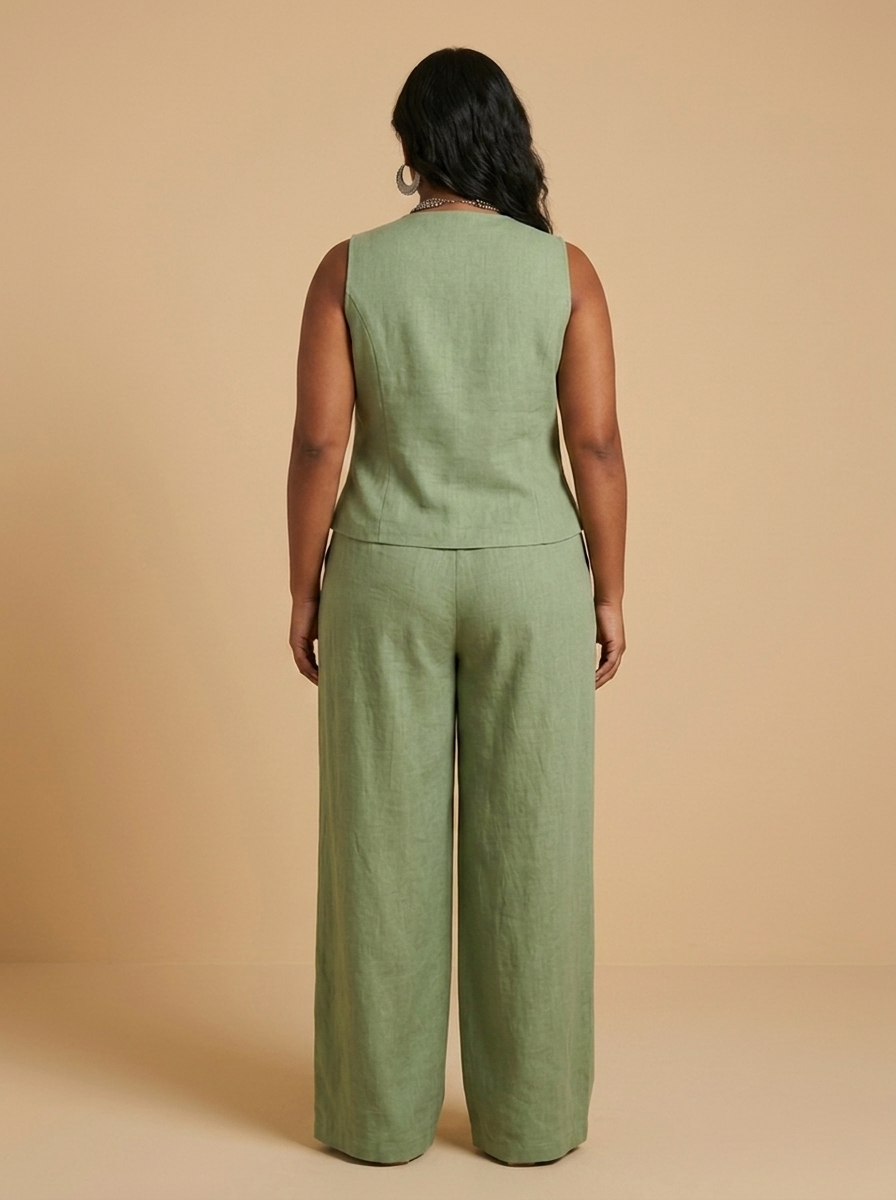 Elena conjunto verde trasera