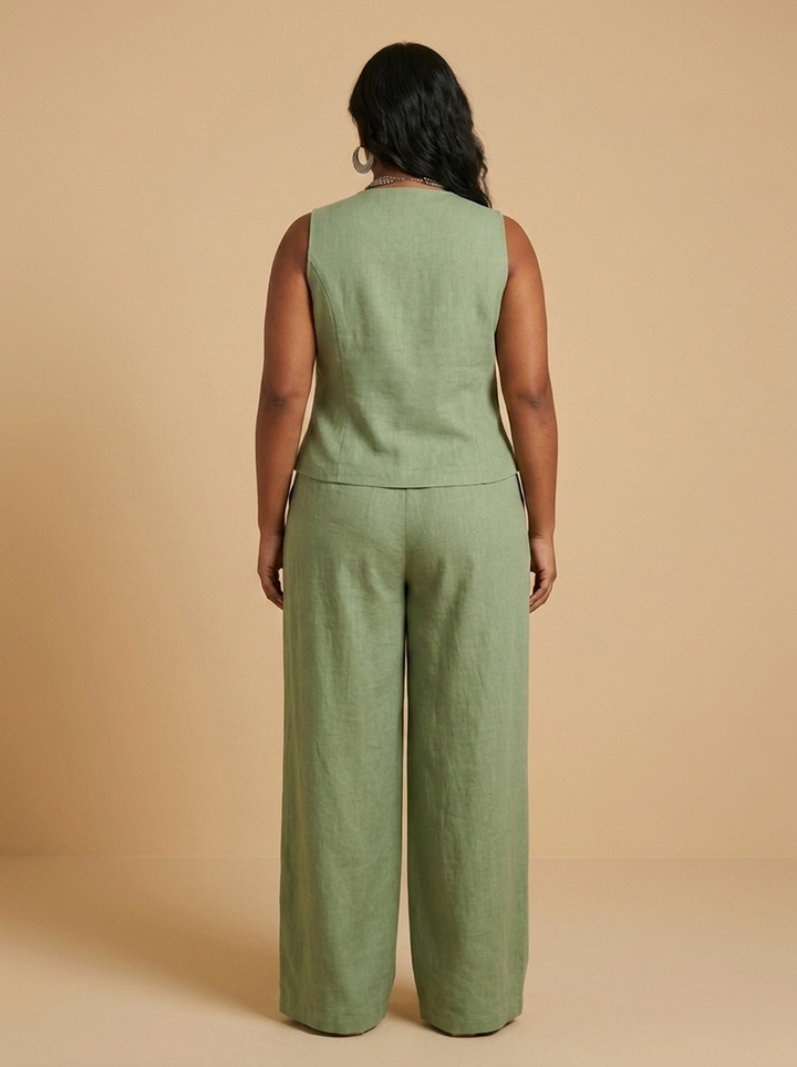 Elena conjunto verde trasera
