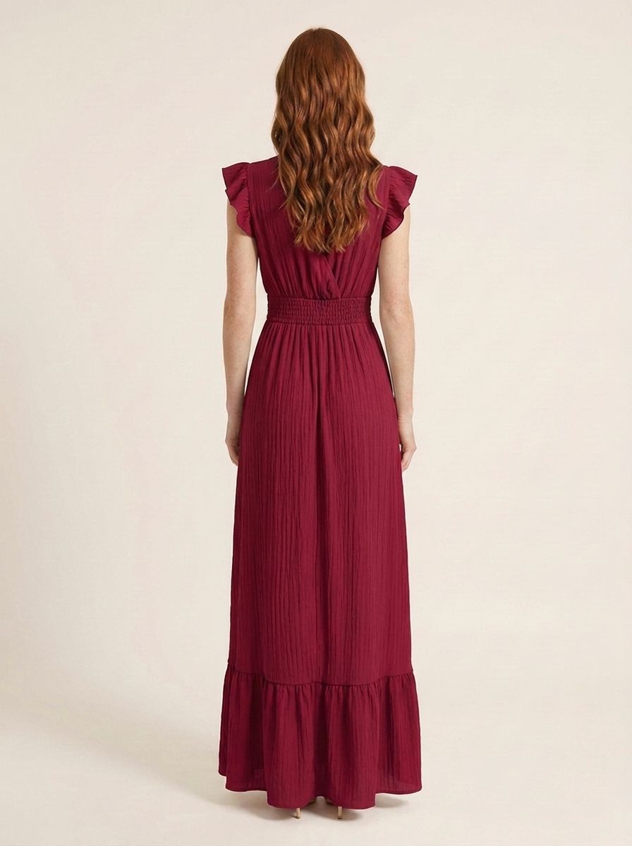 Adriana™ | Vestido Maxi Volante Cascada