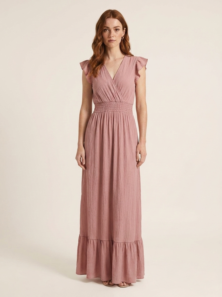 Adriana™ | Vestido Maxi Volante Cascada