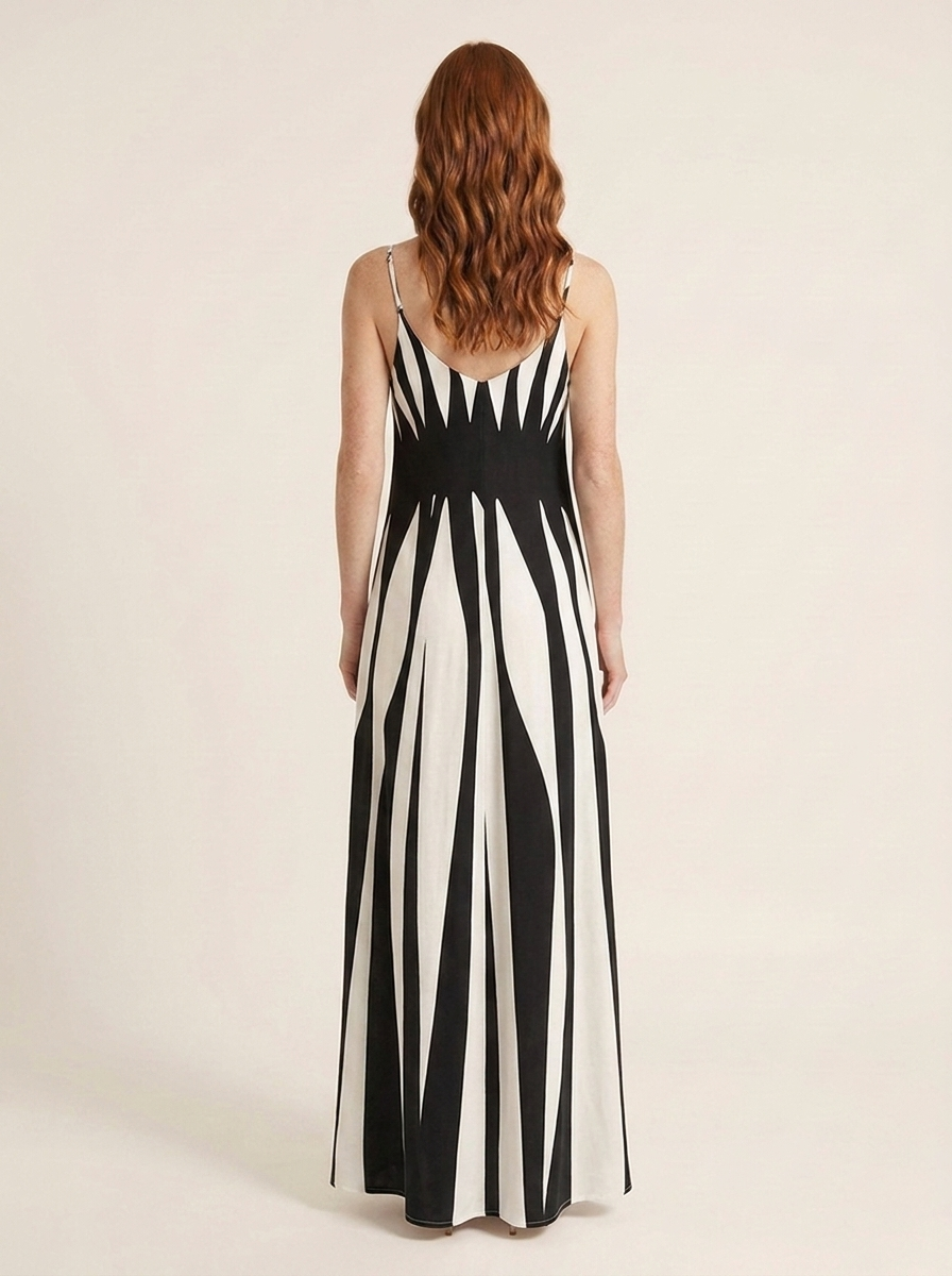 Lucía™ | Vestido Maxi Rayas Fluido