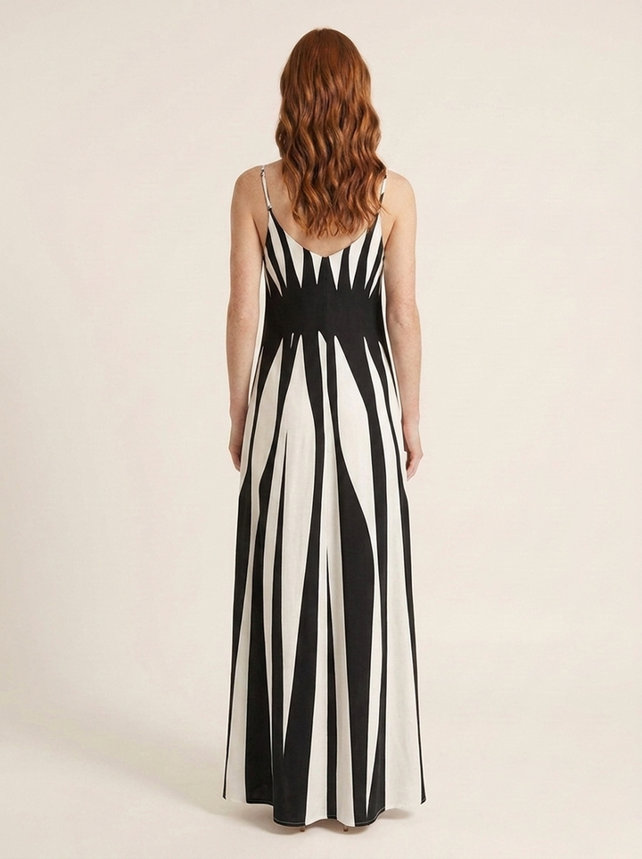 Lucía™ | Vestido Maxi Rayas Fluido