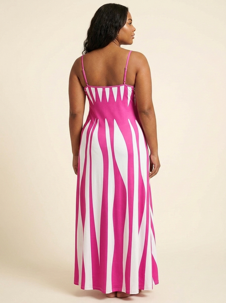 Lucía™ | Vestido Maxi Rayas Fluido