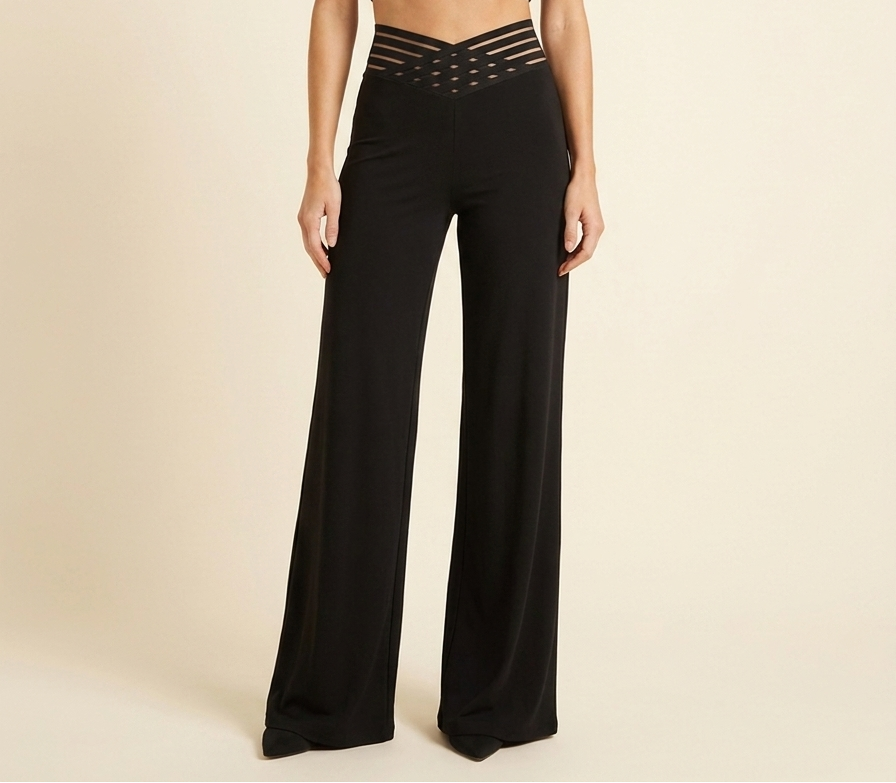Selena™ | Pantalón Alta Malla Cruzada