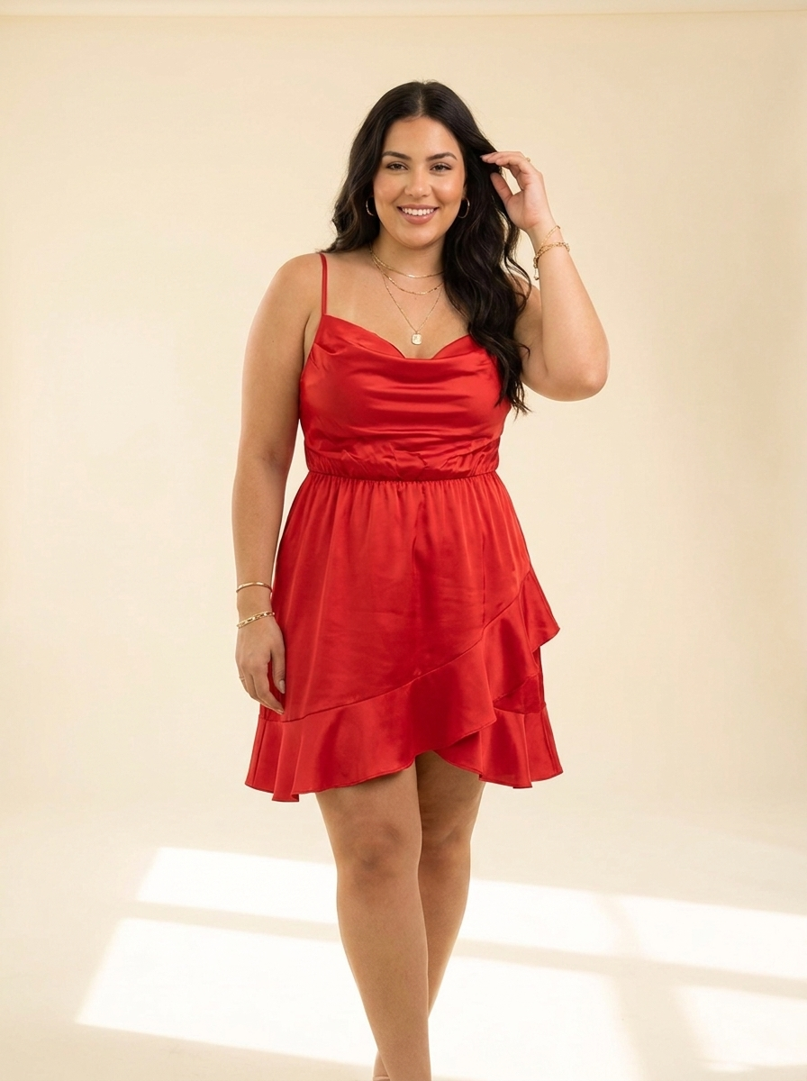 Aitana™ | Vestido Mini Halter Acampanado