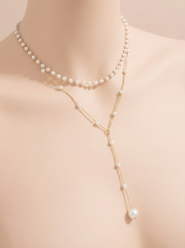 Perlina™ | Collar Doble Capa Perlas