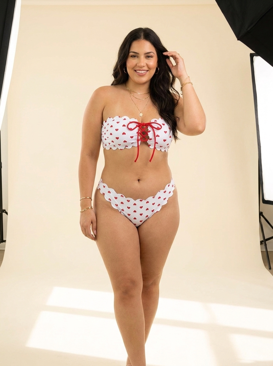 Paula™ | Bikini Bandeau Lunares Romance