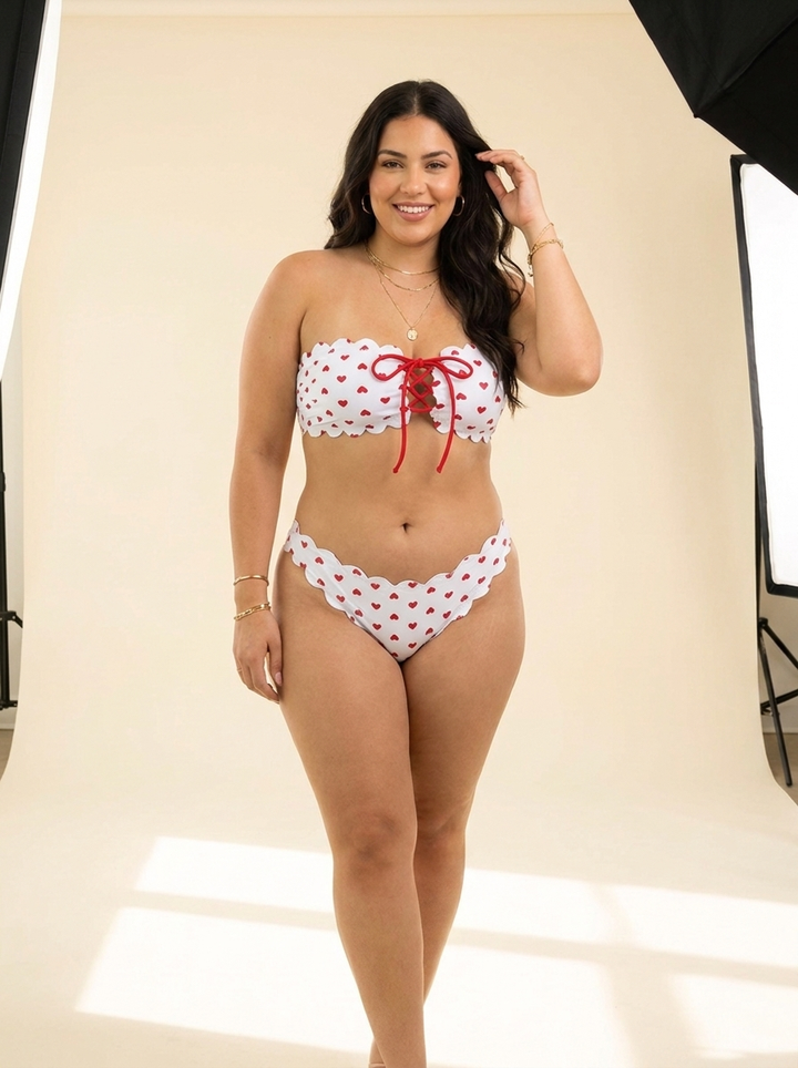 Paula™ | Bikini Bandeau Lunares Romance