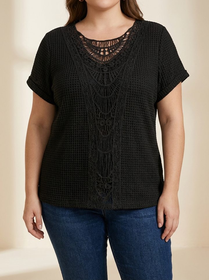 Julia™ | Camiseta Encaje Artesana