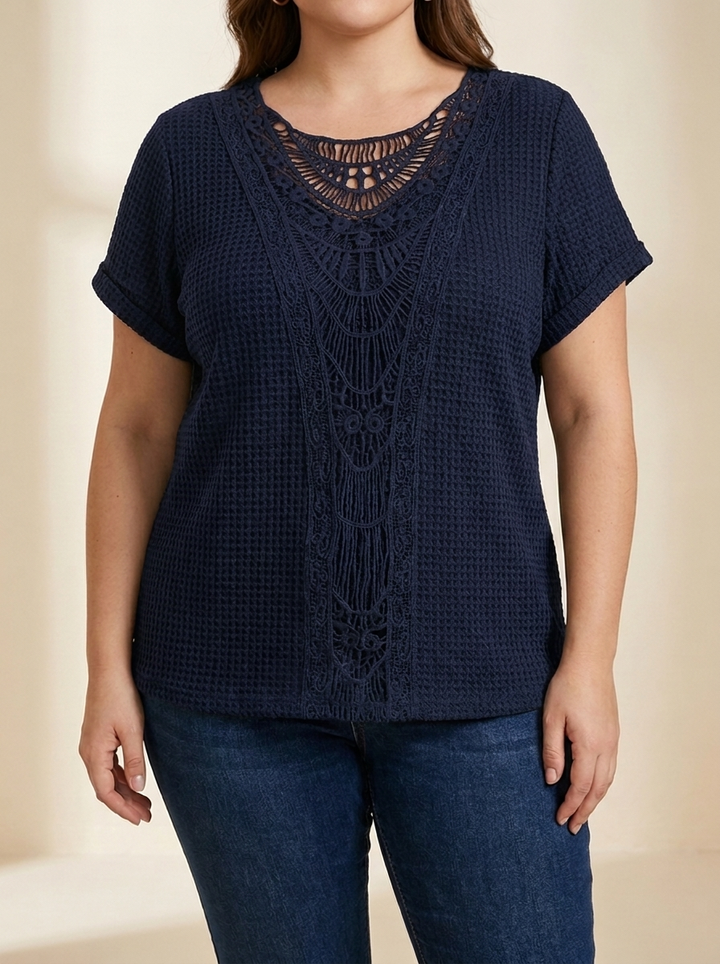 Julia™ | Camiseta Encaje Artesana