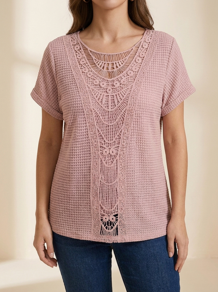 Julia™ | Camiseta Encaje Artesana