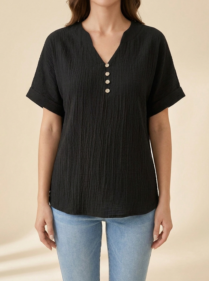 Alicia™ | Blusa Fluida Botones