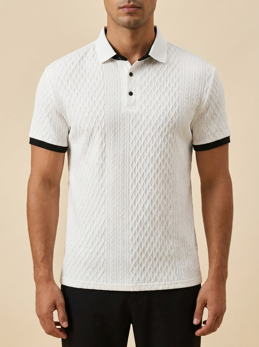 Ignacio™ | Polo Jacquard Rombos
