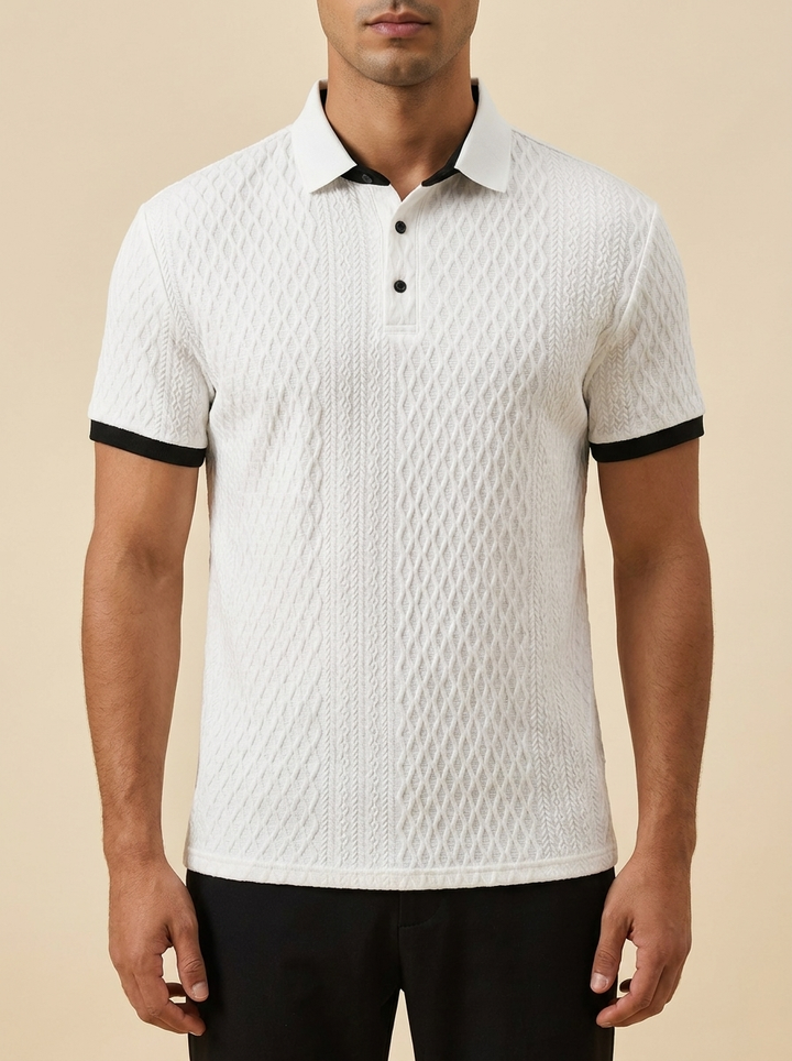 Ignacio™ | Polo Jacquard Rombos