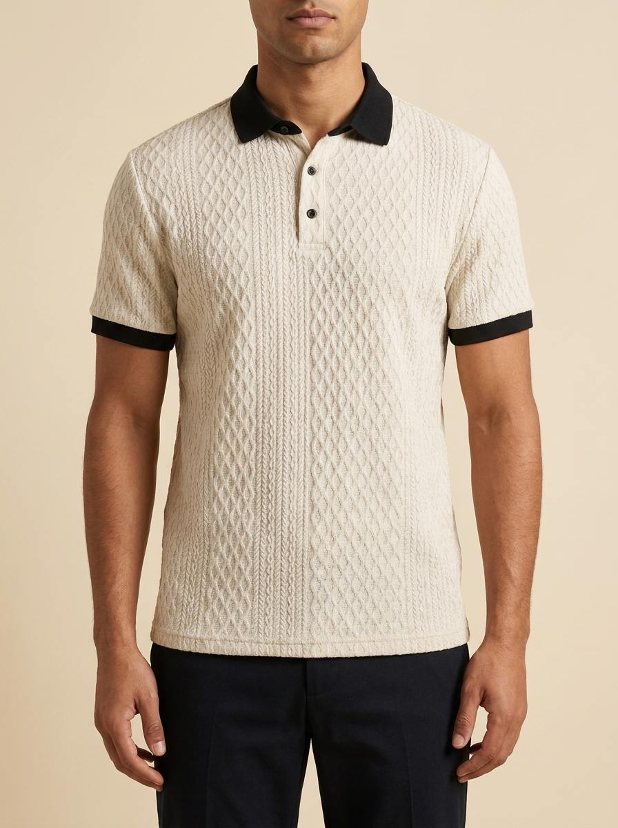Ignacio™ | Polo Jacquard Rombos