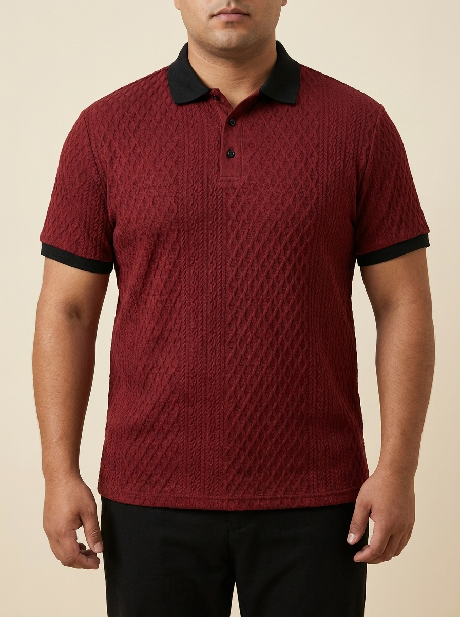 Ignacio™ | Polo Jacquard Rombos