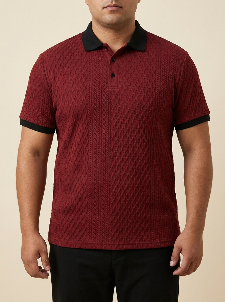 Ignacio™ | Polo Jacquard Rombos