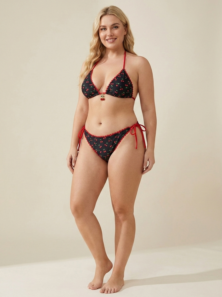 Guinda™ | Bikini Triangular Cerezas