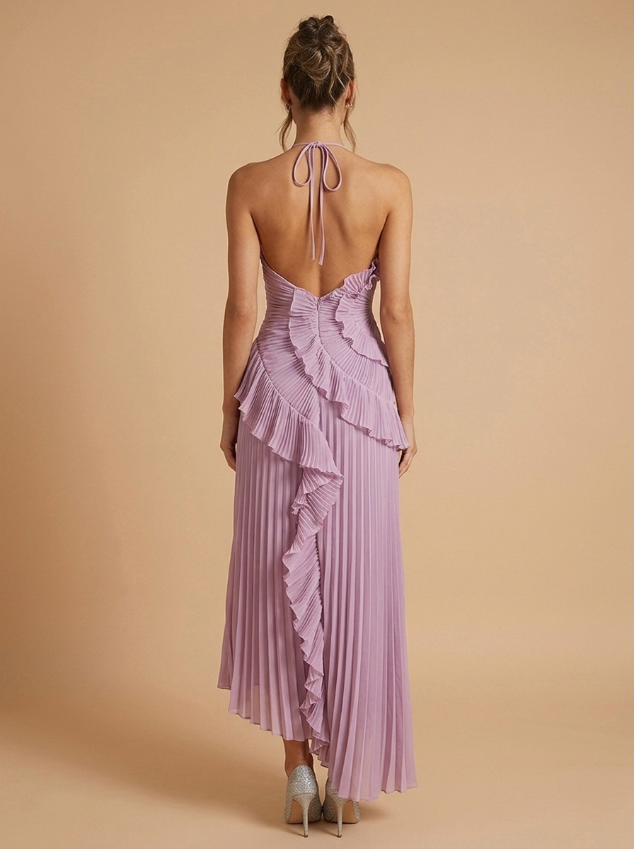 Malva™ | Vestido Midi Halter Fiesta