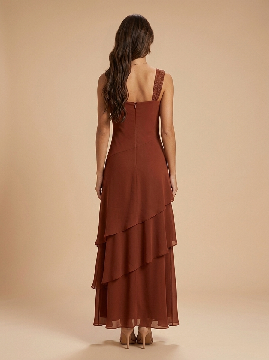Marisol™ | Vestido Maxi Un Hombro Draped