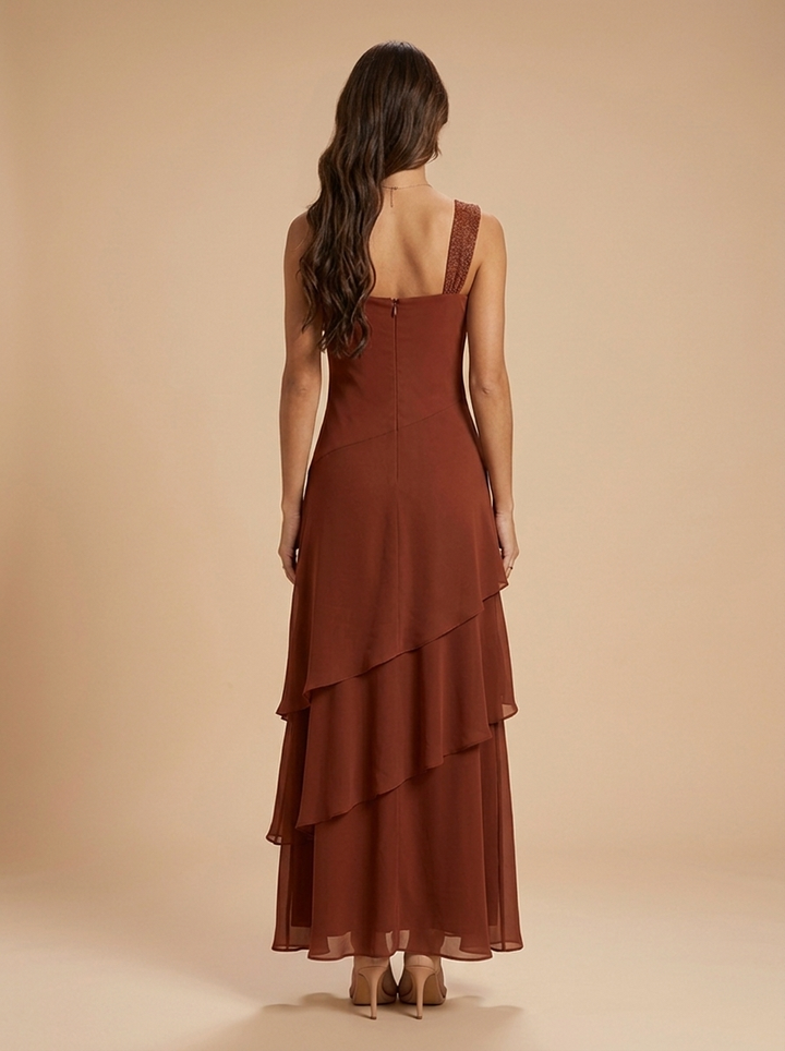 Marisol™ | Vestido Maxi Un Hombro Draped