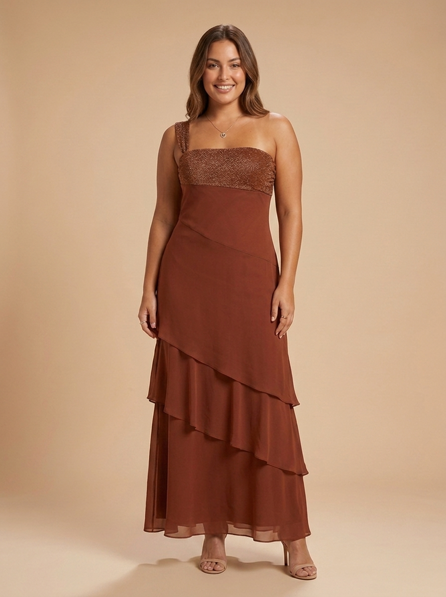 Marisol™ | Vestido Maxi Un Hombro Draped