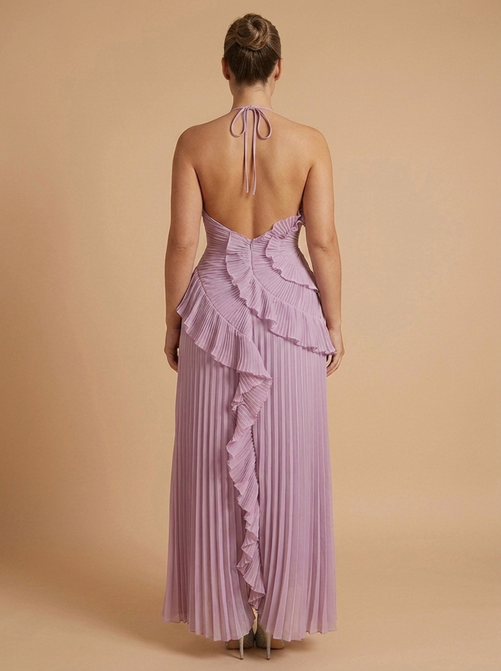 Malva™ | Vestido Midi Halter Fiesta