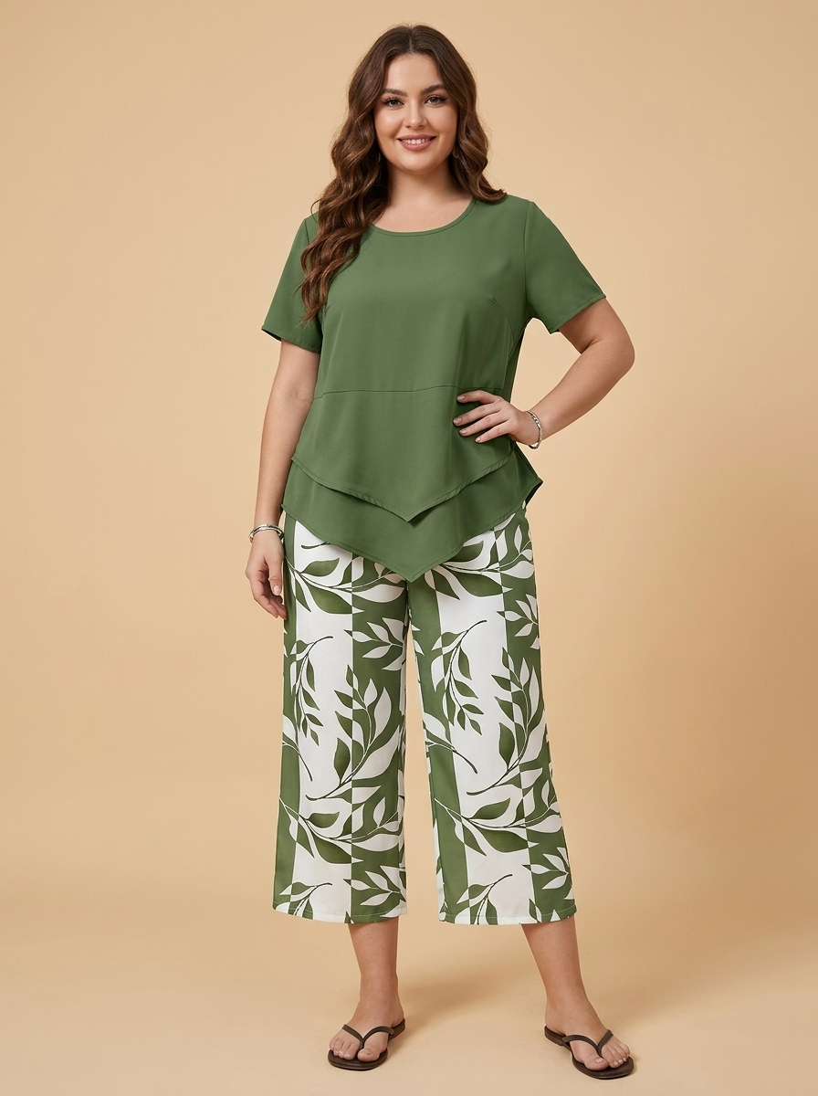 Marisol conjunto verde frontal estudio