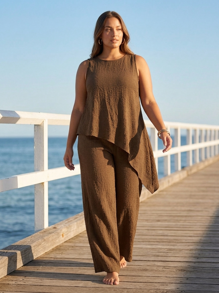 Nerea conjunto marrón paseo maritimo